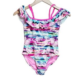 Tropical Ruffle Kids Swimsuit